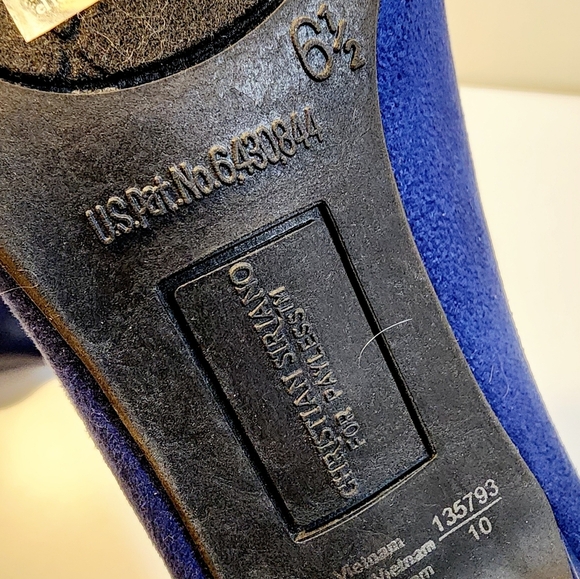 Christian Siriano Elegant Blue Peep-Toe Heels size 6.5 - Picture 8 of 14